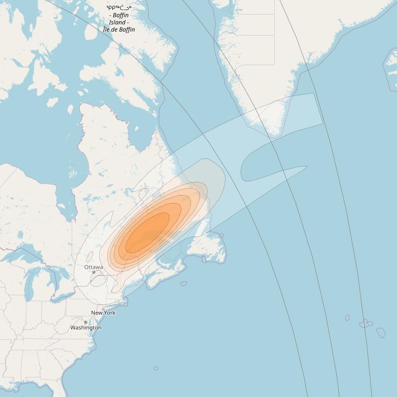 Echostar 17 at 107° W downlink Ka-band Spot U9DL beam coverage map