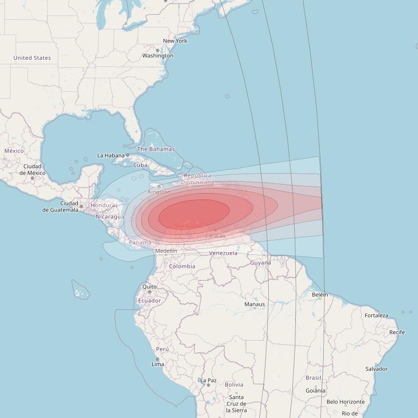 SES 15 at 129° W downlink Ku-band User Spot 34 beam coverage map