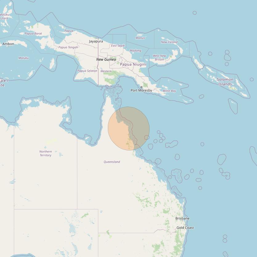 NBN-Co 1A at 140° E downlink Ka-band 85 wide spot beam coverage map