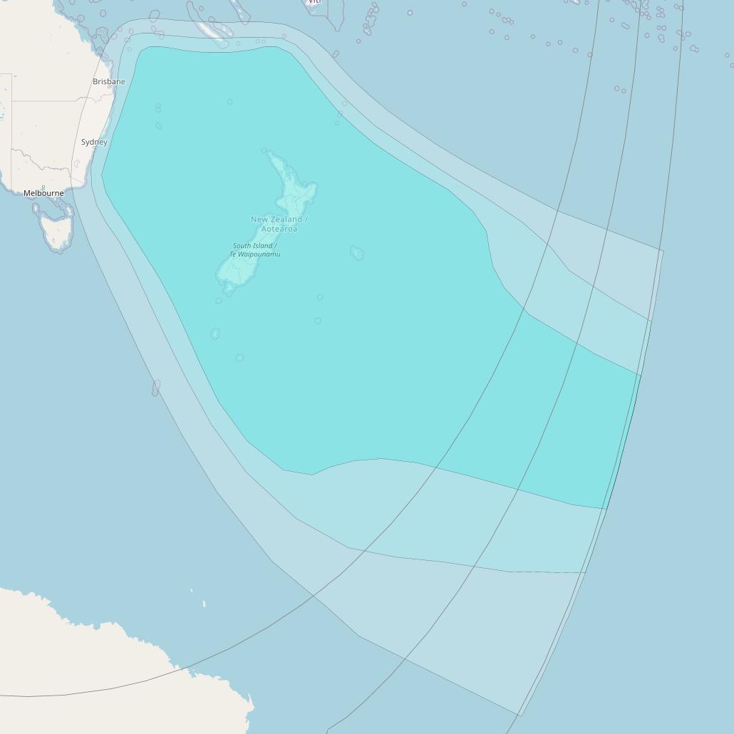 Inmarsat-4F1 at 143° E downlink L-band R004 Regional Spot beam coverage map