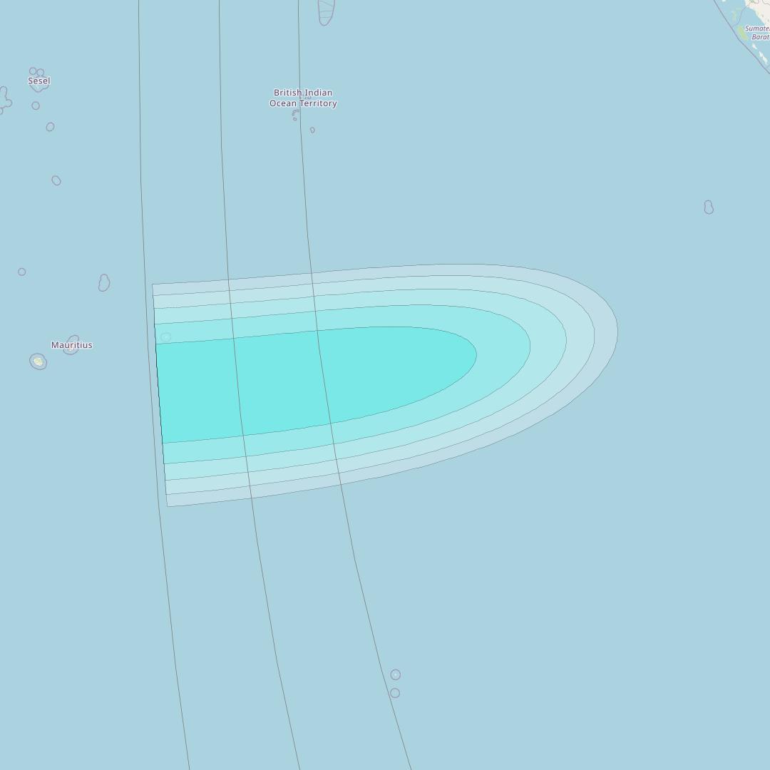 Inmarsat-4F1 at 143° E downlink L-band S001 User Spot beam coverage map