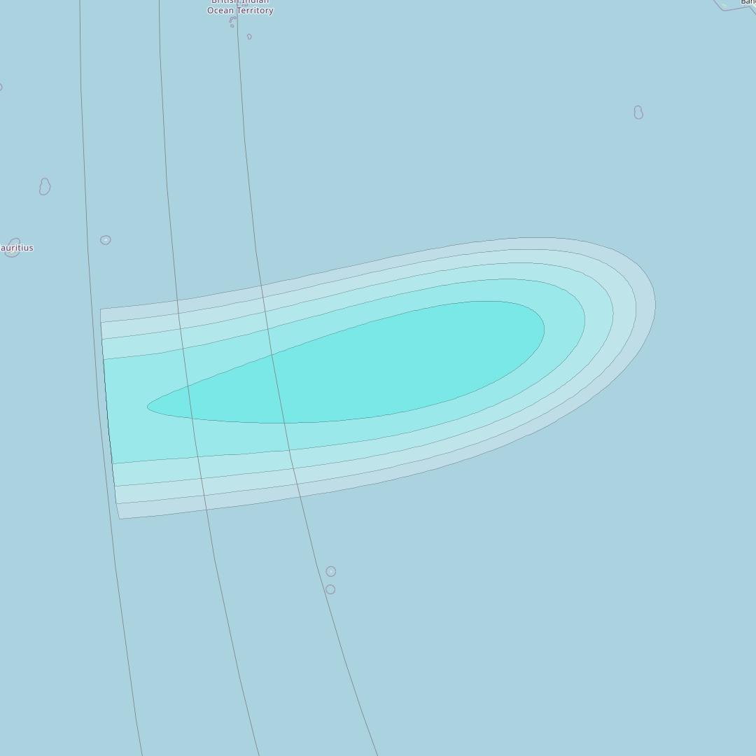Inmarsat-4F1 at 143° E downlink L-band S009 User Spot beam coverage map