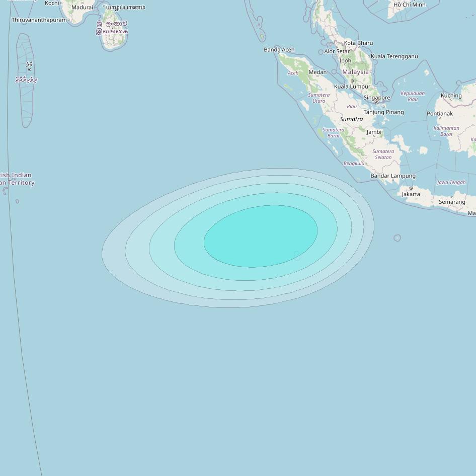 Inmarsat-4F1 at 143° E downlink L-band S011 User Spot beam coverage map