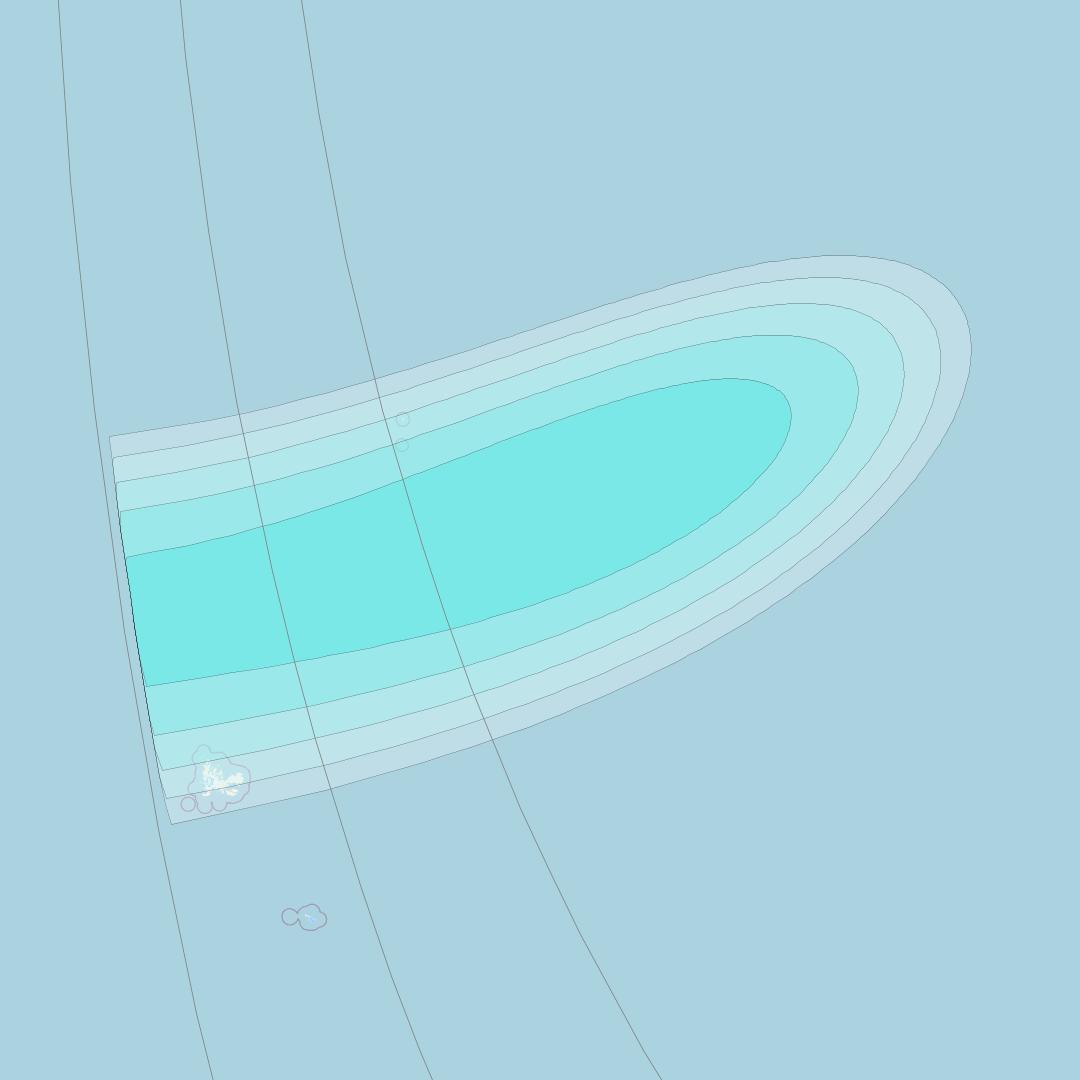 Inmarsat-4F1 at 143° E downlink L-band S018 User Spot beam coverage map