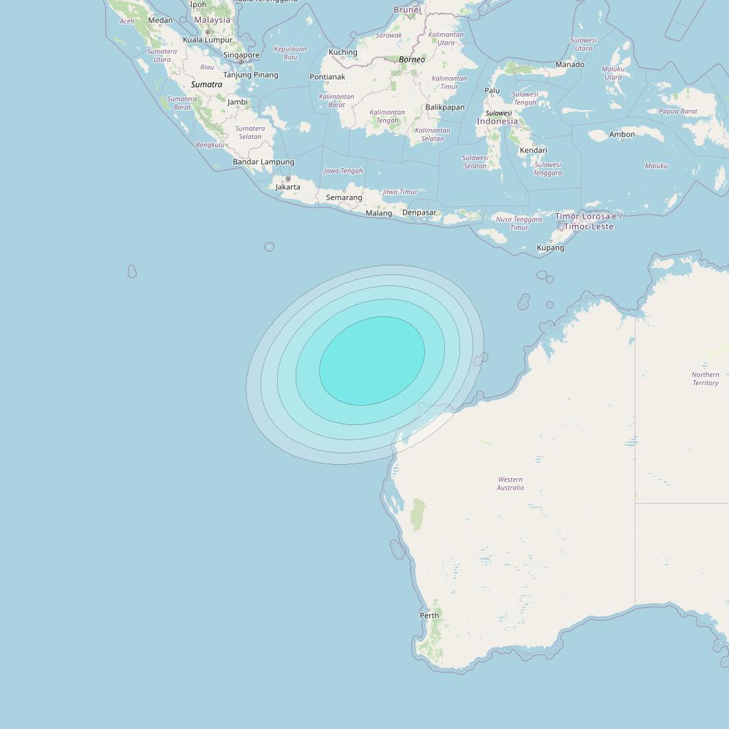 Inmarsat-4F1 at 143° E downlink L-band S032 User Spot beam coverage map