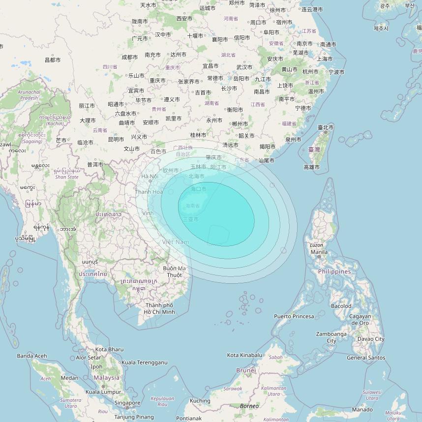 Inmarsat-4F1 at 143° E downlink L-band S037 User Spot beam coverage map