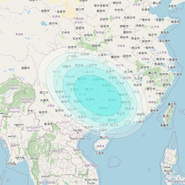 Inmarsat-4F1 at 143° E downlink L-band S038 User Spot beam coverage map