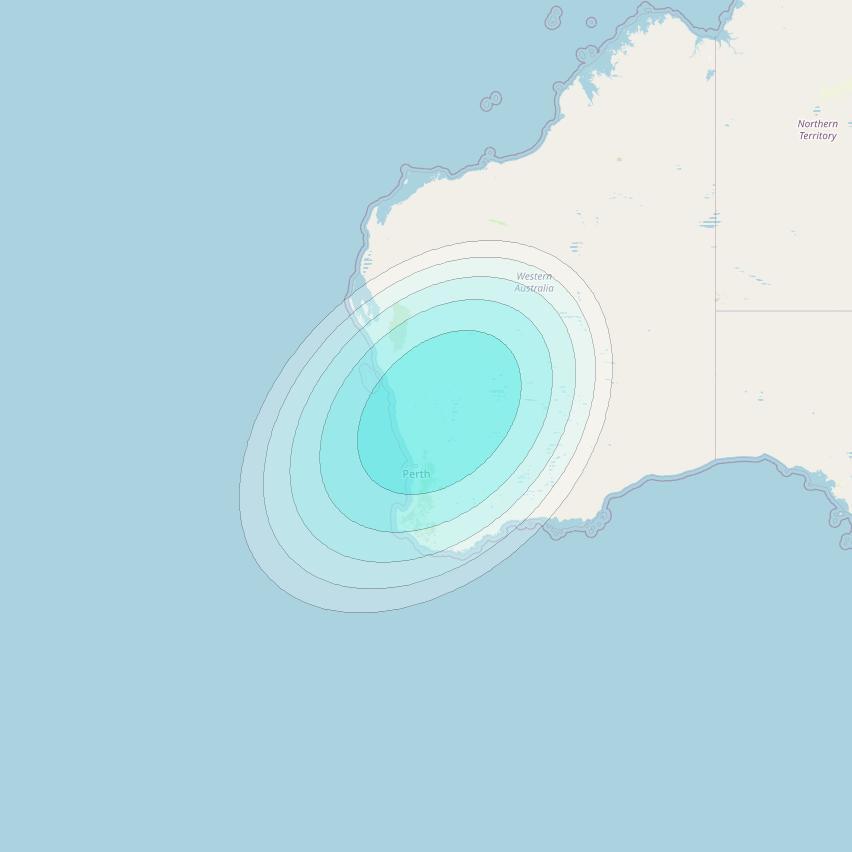 Inmarsat-4F1 at 143° E downlink L-band S043 User Spot beam coverage map