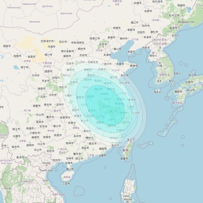 Inmarsat-4F1 at 143° E downlink L-band S051 User Spot beam coverage map