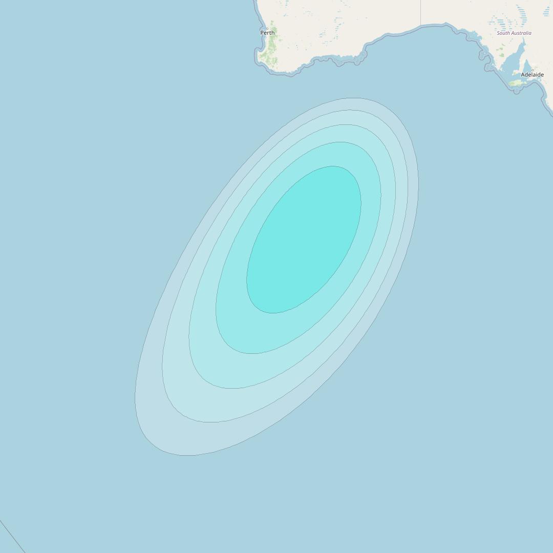 Inmarsat-4F1 at 143° E downlink L-band S055 User Spot beam coverage map
