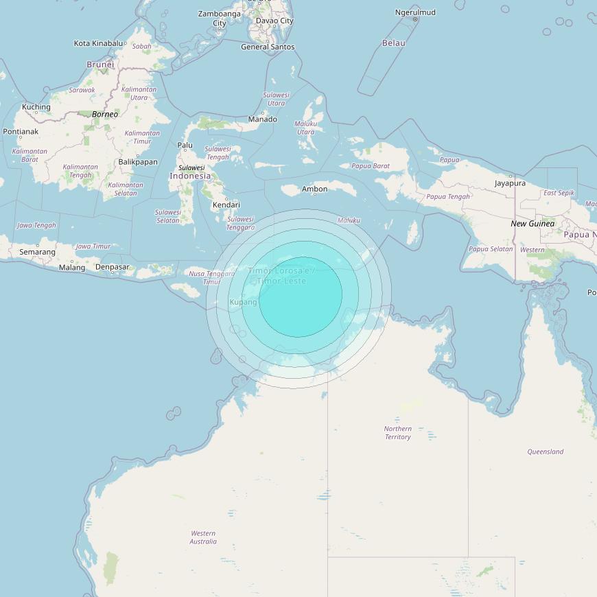 Inmarsat-4F1 at 143° E downlink L-band S059 User Spot beam coverage map
