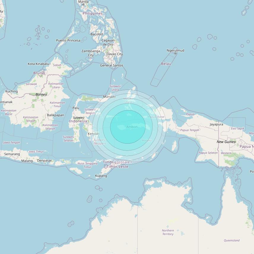 Inmarsat-4F1 at 143° E downlink L-band S060 User Spot beam coverage map
