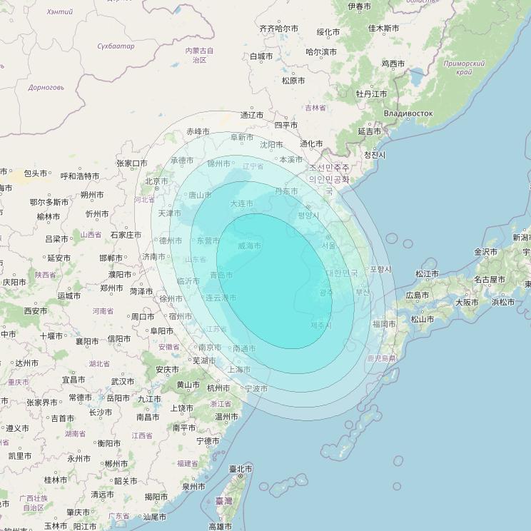 Inmarsat-4F1 at 143° E downlink L-band S065 User Spot beam coverage map