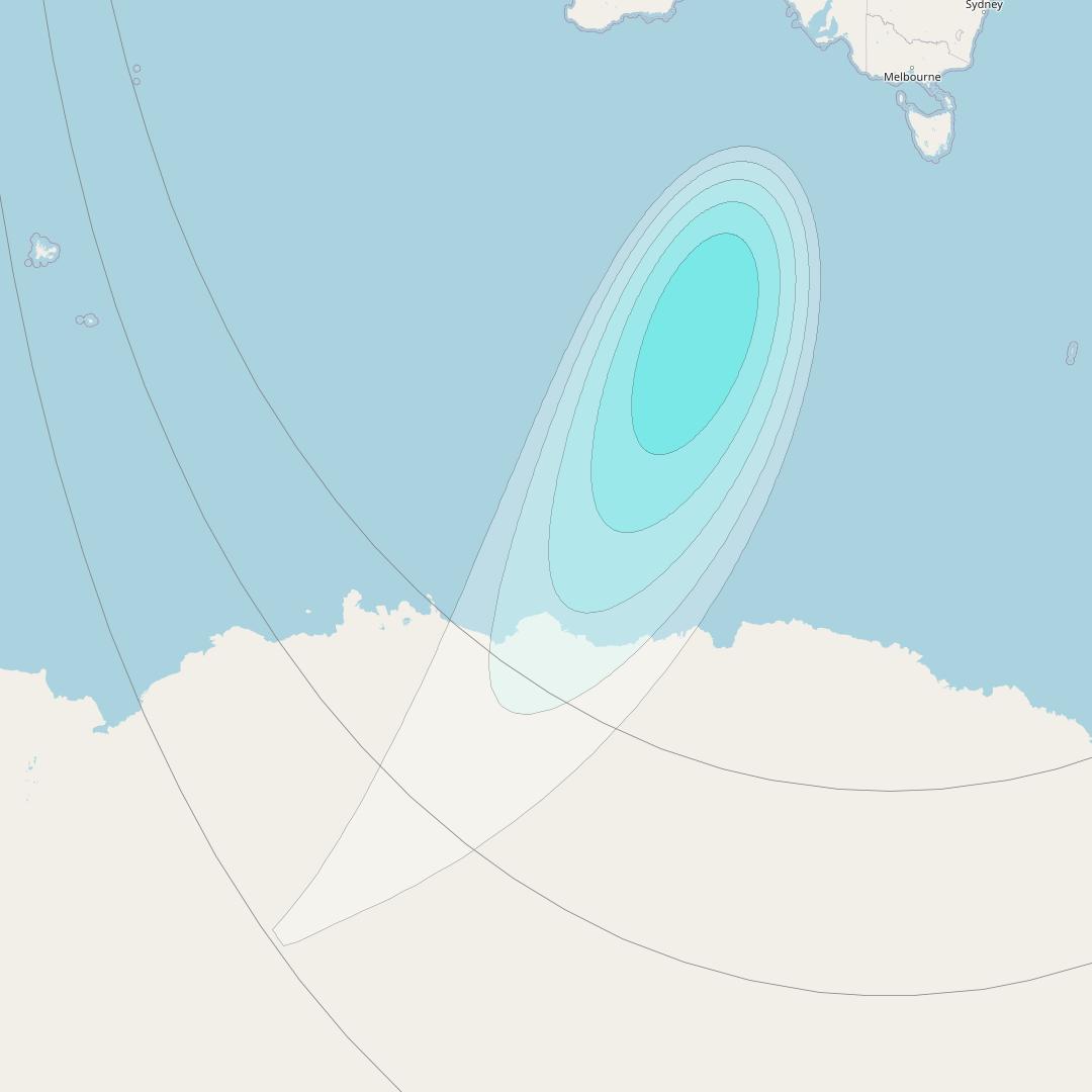 Inmarsat-4F1 at 143° E downlink L-band S069 User Spot beam coverage map