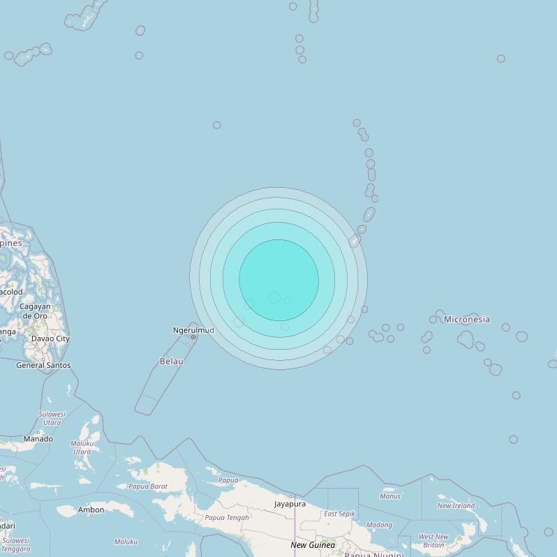 Inmarsat-4F1 at 143° E downlink L-band S091 User Spot beam coverage map