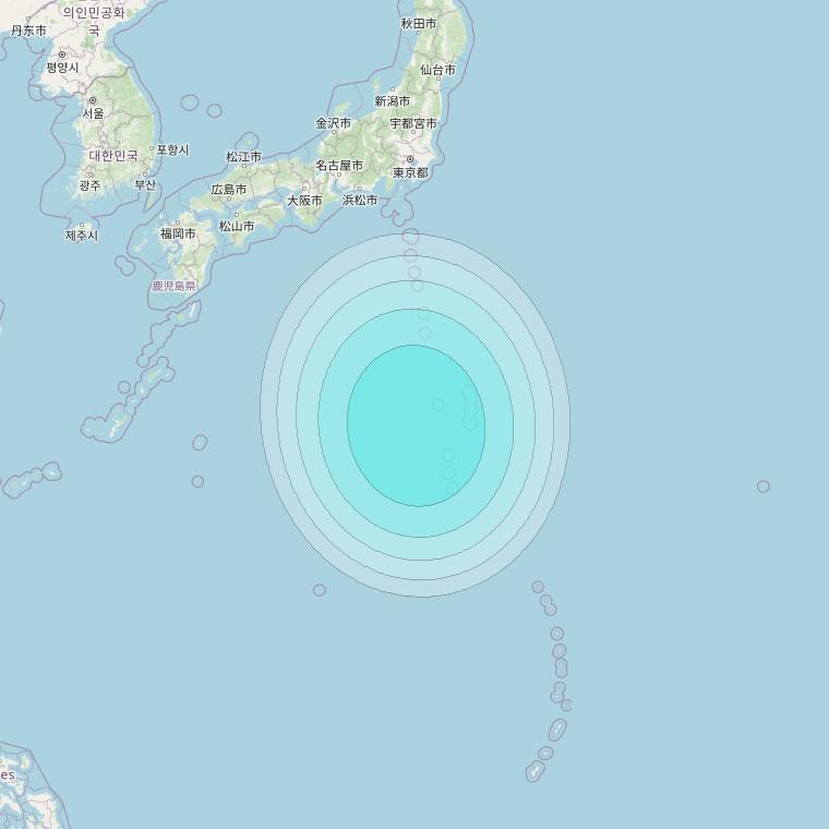 Inmarsat-4F1 at 143° E downlink L-band S093 User Spot beam coverage map