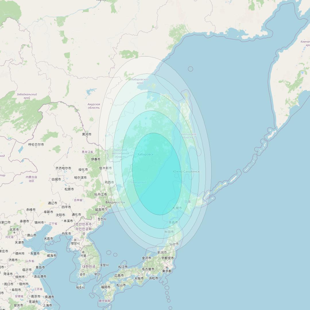 Inmarsat-4F1 at 143° E downlink L-band S095 User Spot beam coverage map