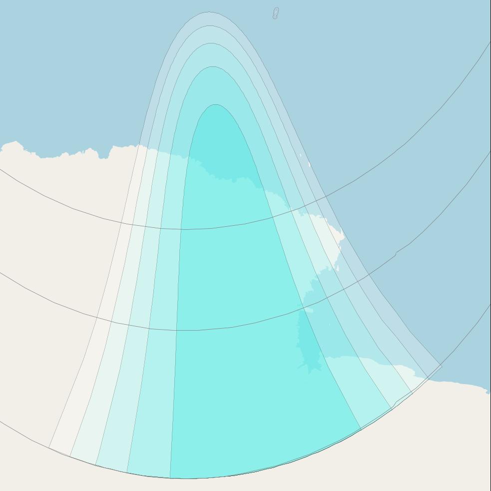 Inmarsat-4F1 at 143° E downlink L-band S097 User Spot beam coverage map