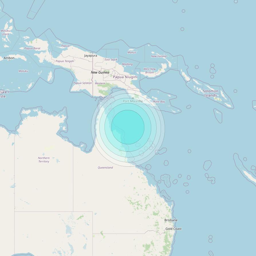 Inmarsat-4F1 at 143° E downlink L-band S102 User Spot beam coverage map