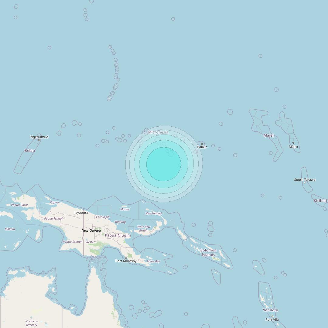 Inmarsat-4F1 at 143° E downlink L-band S119 User Spot beam coverage map