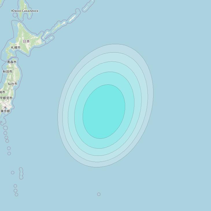 Inmarsat-4F1 at 143° E downlink L-band S123 User Spot beam coverage map