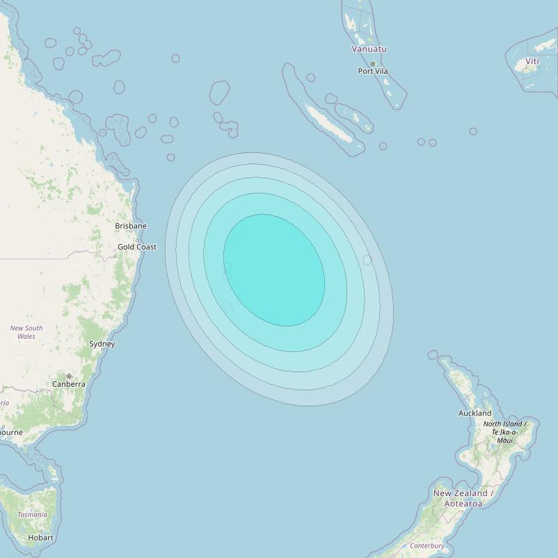 Inmarsat-4F1 at 143° E downlink L-band S128 User Spot beam coverage map