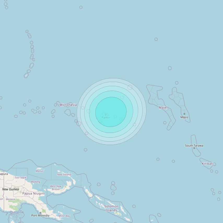 Inmarsat-4F1 at 143° E downlink L-band S133 User Spot beam coverage map