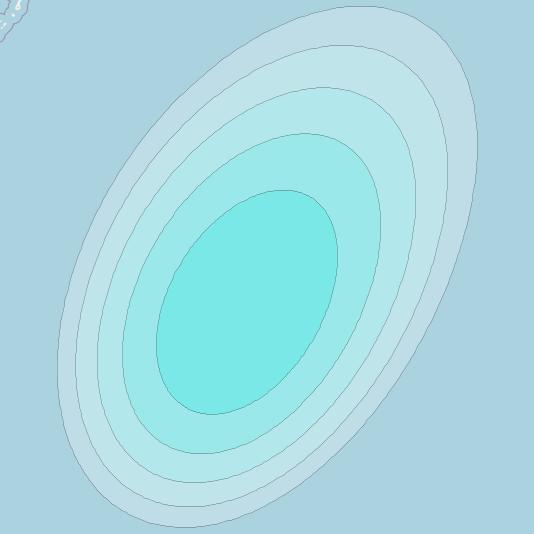 Inmarsat-4F1 at 143° E downlink L-band S137 User Spot beam coverage map