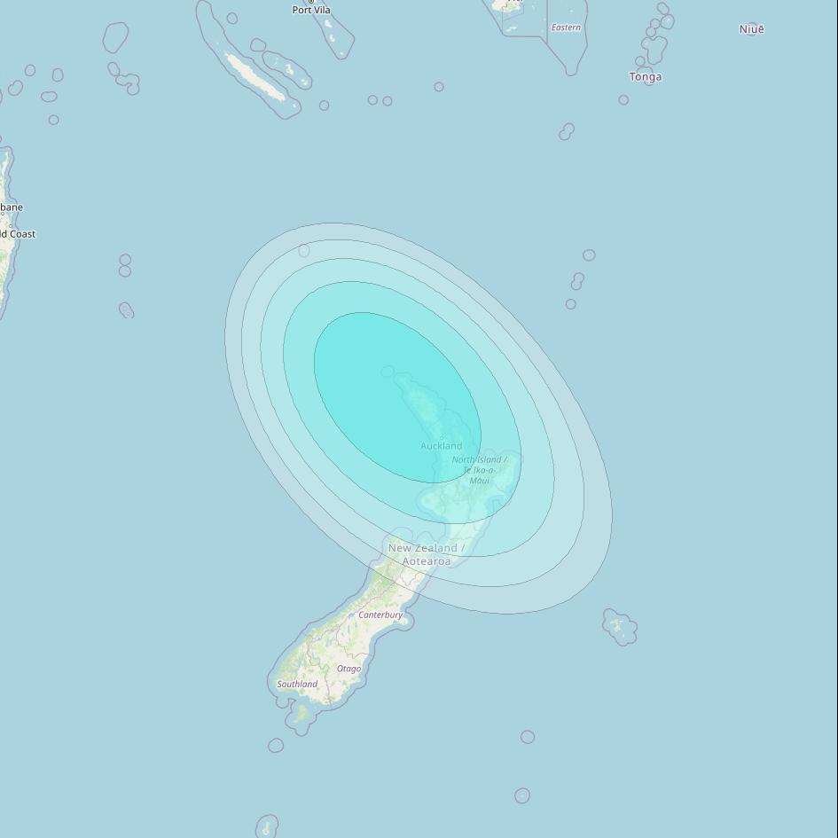 Inmarsat-4F1 at 143° E downlink L-band S142 User Spot beam coverage map