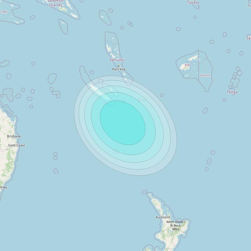 Inmarsat-4F1 at 143° E downlink L-band S143 User Spot beam coverage map