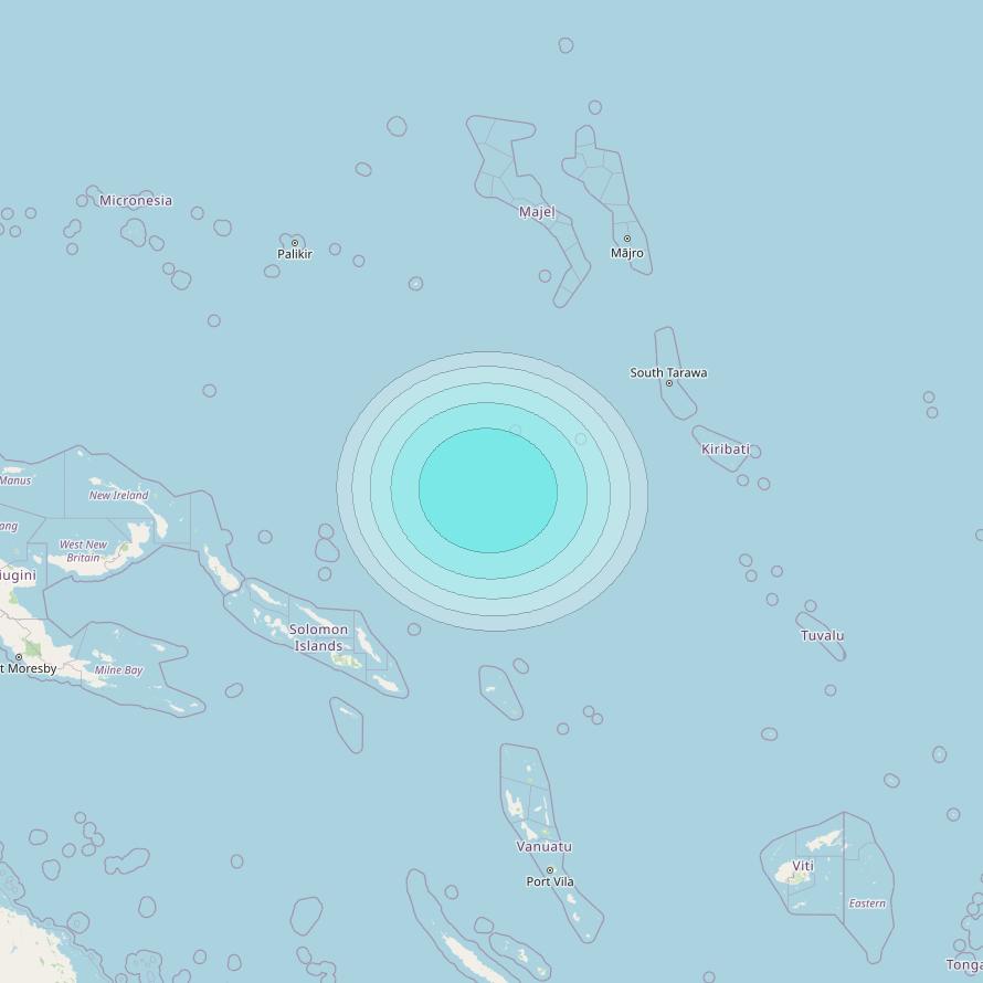 Inmarsat-4F1 at 143° E downlink L-band S146 User Spot beam coverage map