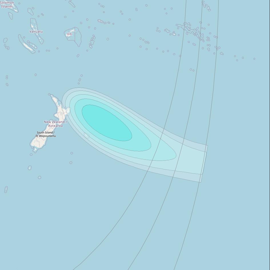 Inmarsat-4F1 at 143° E downlink L-band S155 User Spot beam coverage map