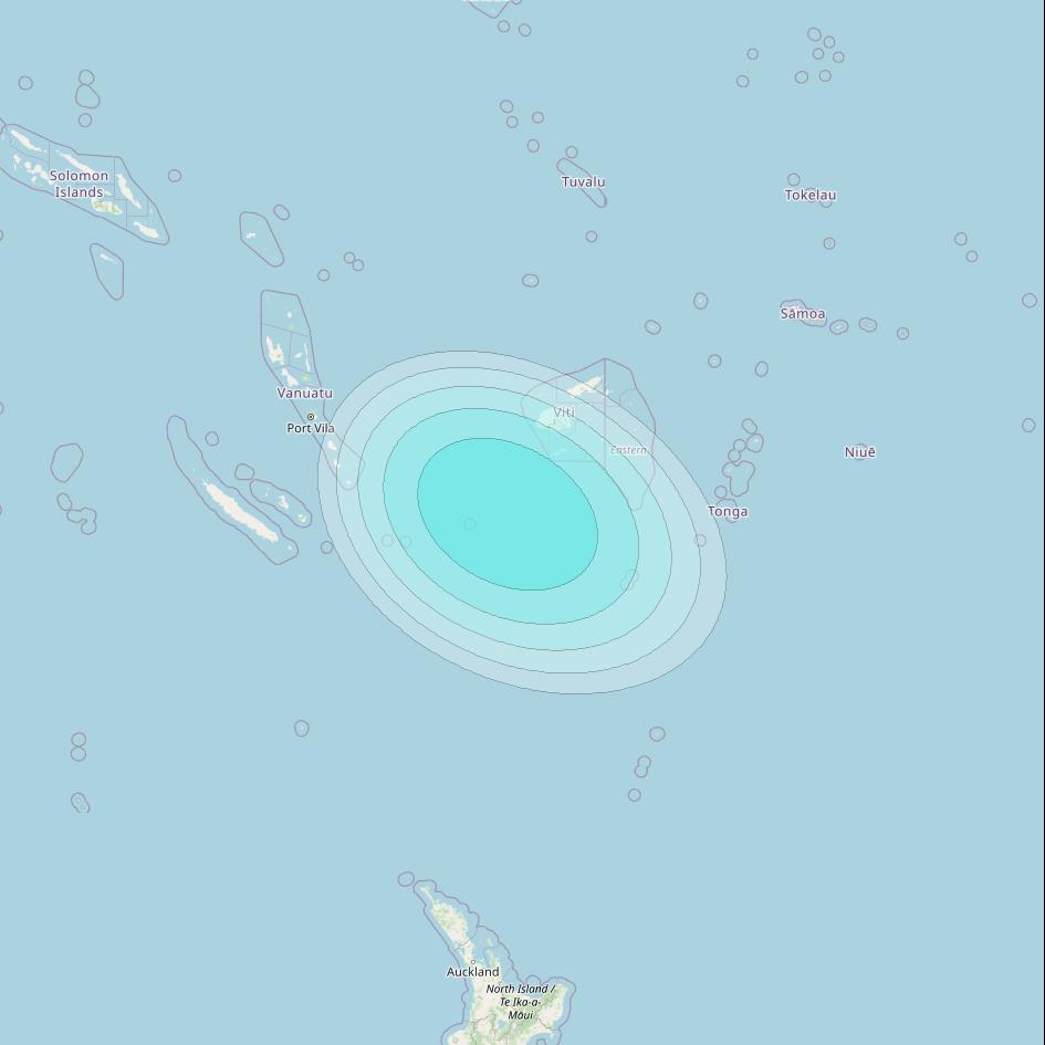 Inmarsat-4F1 at 143° E downlink L-band S157 User Spot beam coverage map