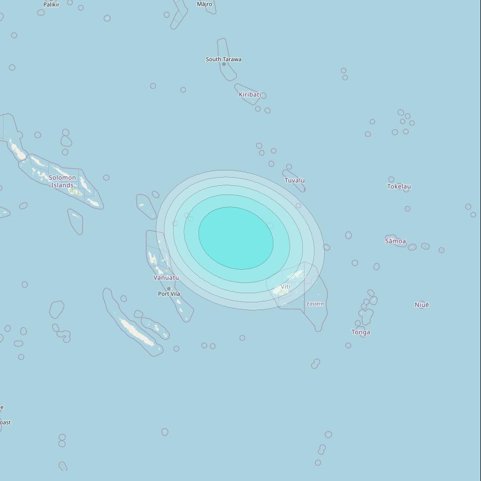 Inmarsat-4F1 at 143° E downlink L-band S158 User Spot beam coverage map