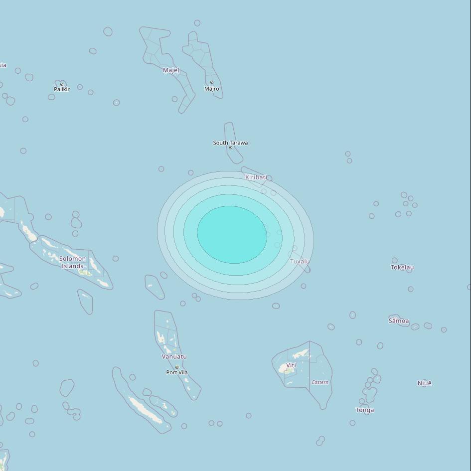 Inmarsat-4F1 at 143° E downlink L-band S159 User Spot beam coverage map