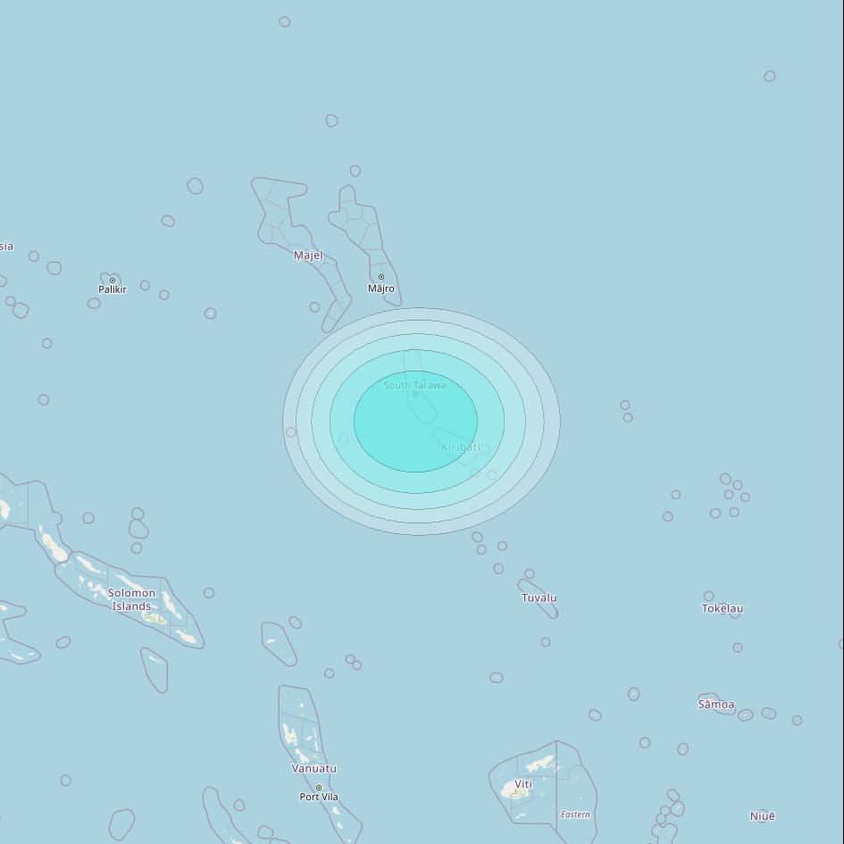 Inmarsat-4F1 at 143° E downlink L-band S160 User Spot beam coverage map