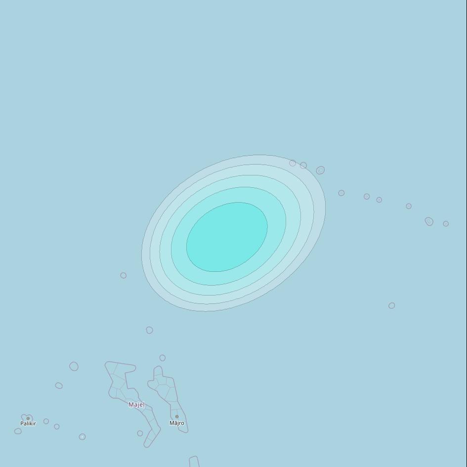 Inmarsat-4F1 at 143° E downlink L-band S163 User Spot beam coverage map