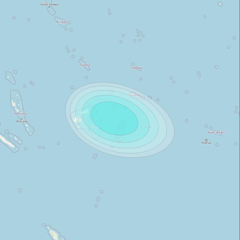 Inmarsat-4F1 at 143° E downlink L-band S170 User Spot beam coverage map