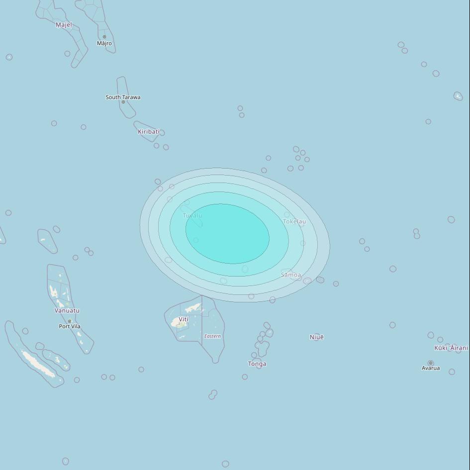 Inmarsat-4F1 at 143° E downlink L-band S171 User Spot beam coverage map
