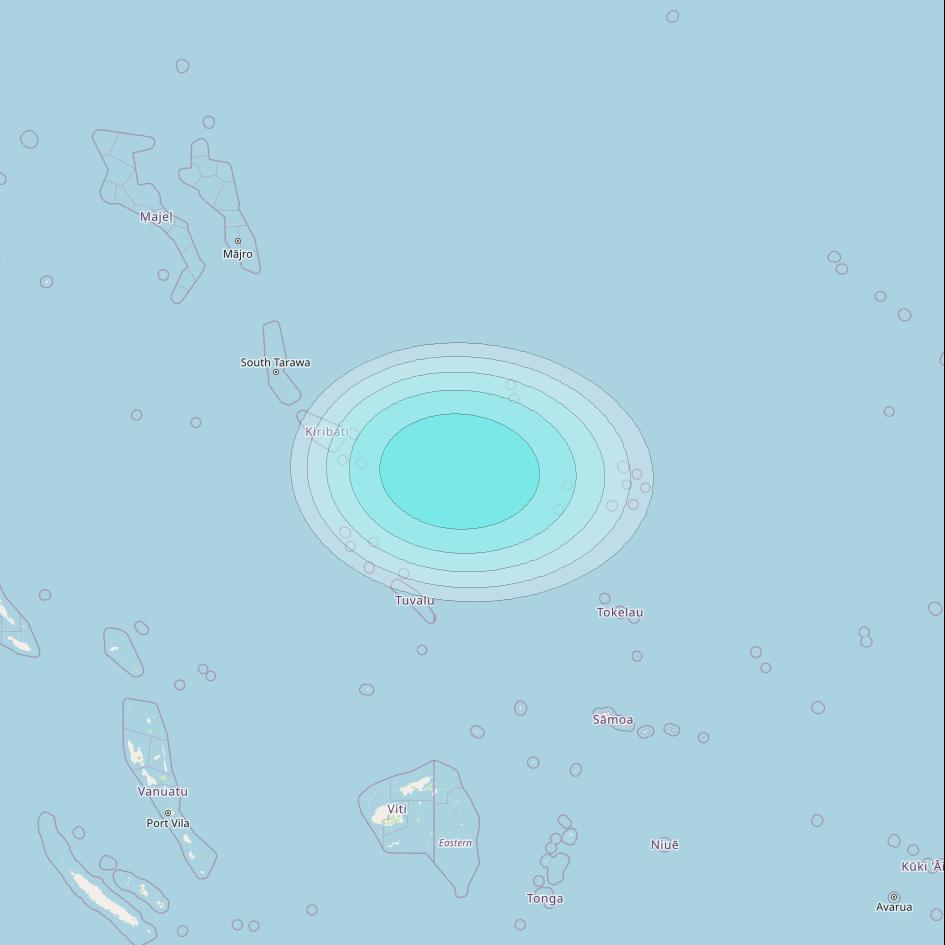 Inmarsat-4F1 at 143° E downlink L-band S172 User Spot beam coverage map