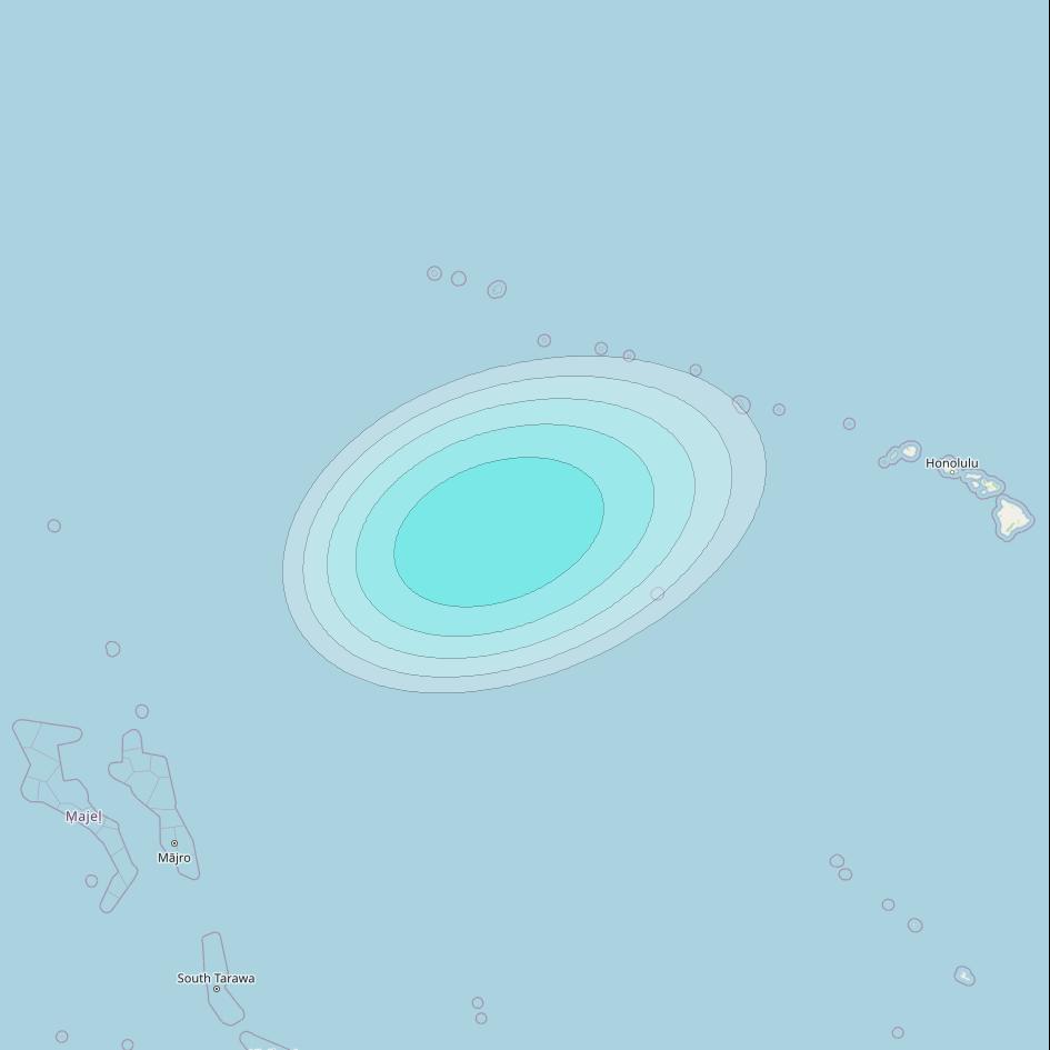 Inmarsat-4F1 at 143° E downlink L-band S175 User Spot beam coverage map