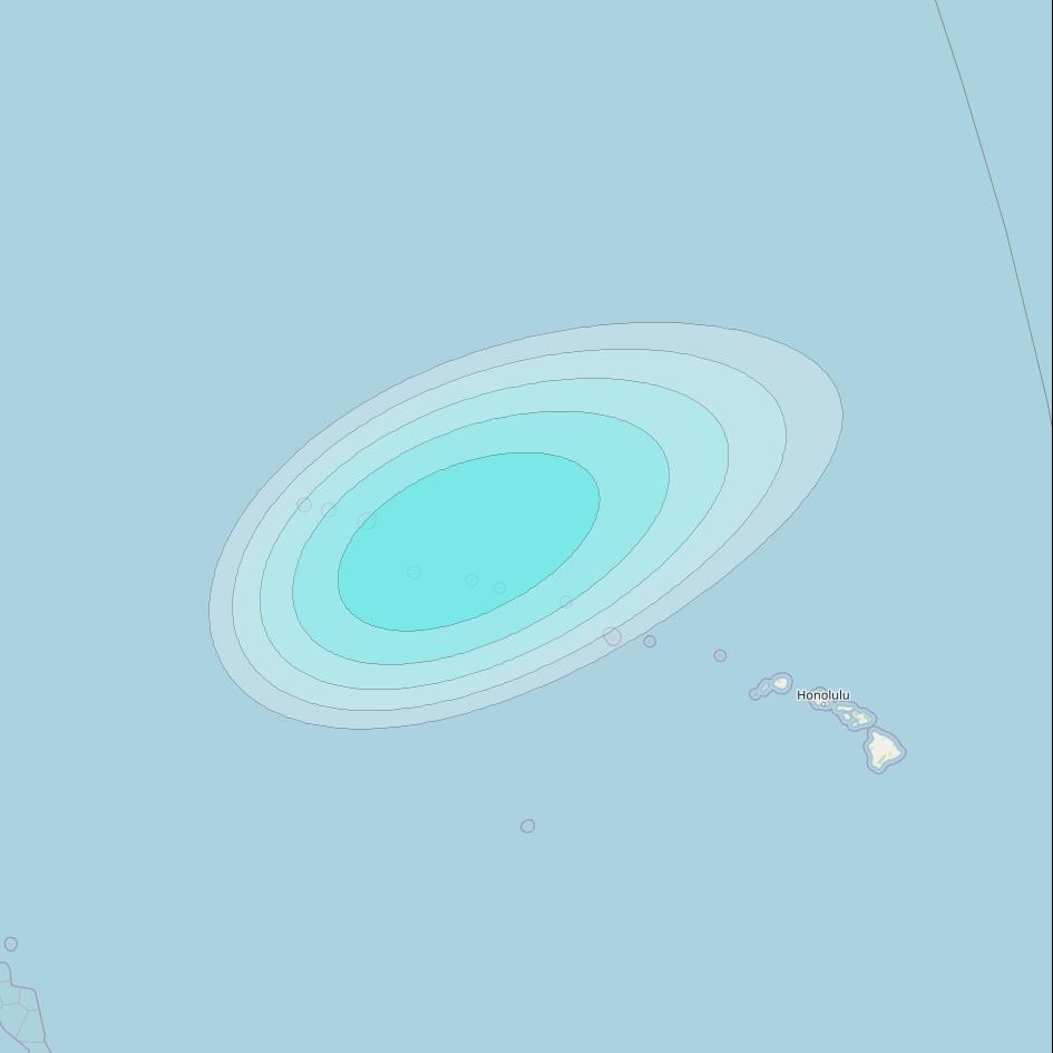 Inmarsat-4F1 at 143° E downlink L-band S176 User Spot beam coverage map
