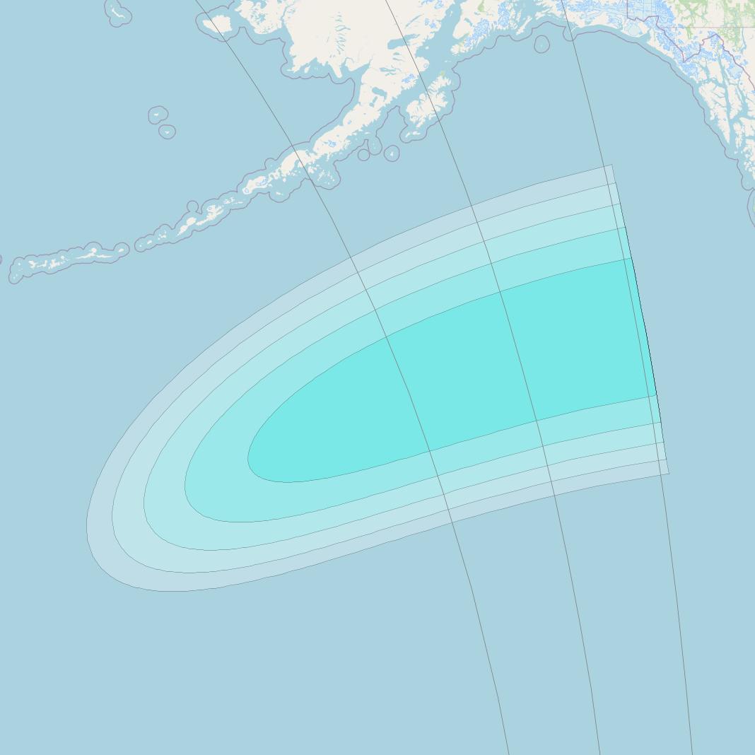 Inmarsat-4F1 at 143° E downlink L-band S178 User Spot beam coverage map