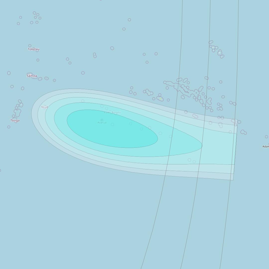 Inmarsat-4F1 at 143° E downlink L-band S180 User Spot beam coverage map