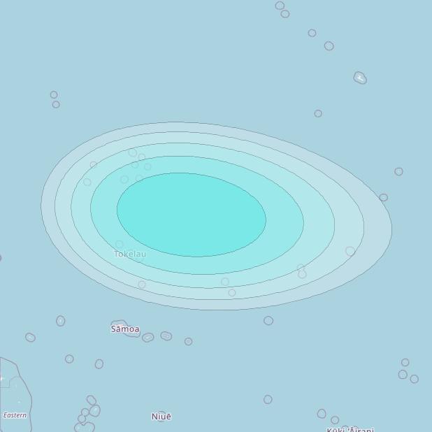 Inmarsat-4F1 at 143° E downlink L-band S182 User Spot beam coverage map