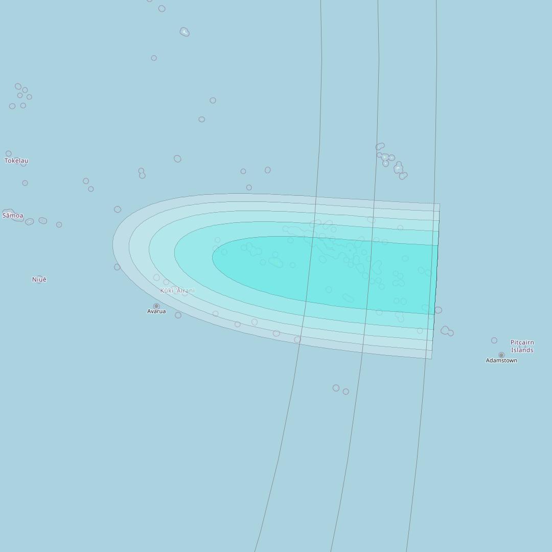Inmarsat-4F1 at 143° E downlink L-band S188 User Spot beam coverage map