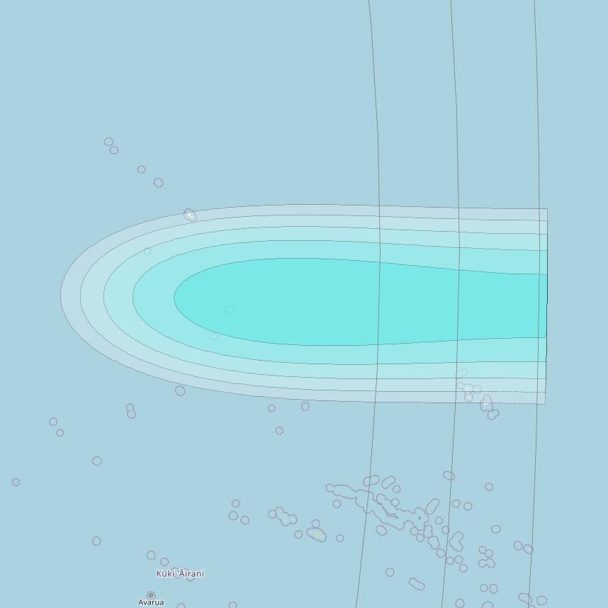 Inmarsat-4F1 at 143° E downlink L-band S190 User Spot beam coverage map