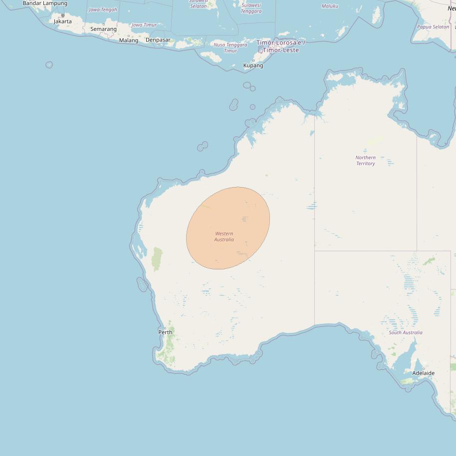 NBN-Co 1B at 145° E downlink Ka-band W087 Spot beam coverage map