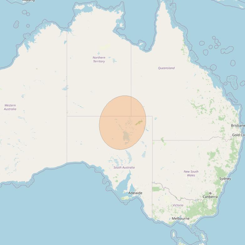 NBN-Co 1B at 145° E downlink Ka-band W095 Spot beam coverage map