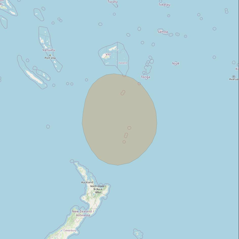 Inmarsat GX3 at 180° E downlink Ka-band S41DL Spot beam coverage map